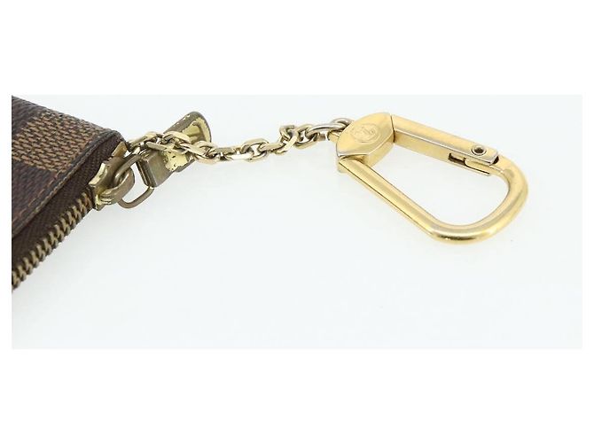 LOUIS VUITTON Pochette Cles Damier Ebene Münzgeldbörse N62658 LV Auth 176507 - Ansicht 6