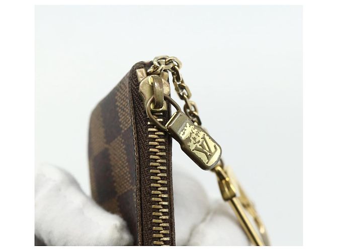 LOUIS VUITTON Pochette Cles Damier Ebene Münzgeldbörse N62658 LV Auth 176507 - Ansicht 9
