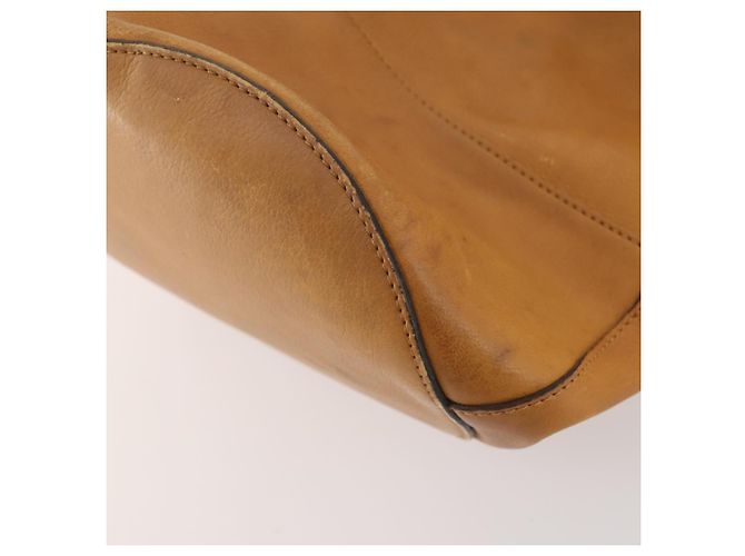 Céline Borsa a Spalla in Pelle Beige Auth BAZ792 - vista 16