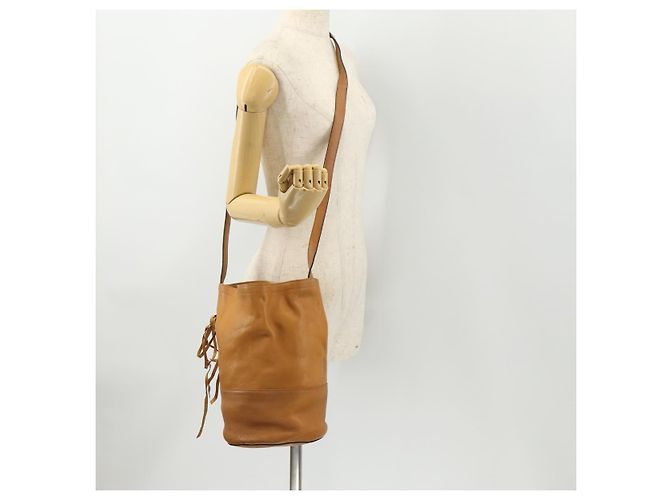 Céline Borsa a Spalla in Pelle Beige Auth BAZ792 - vista 23