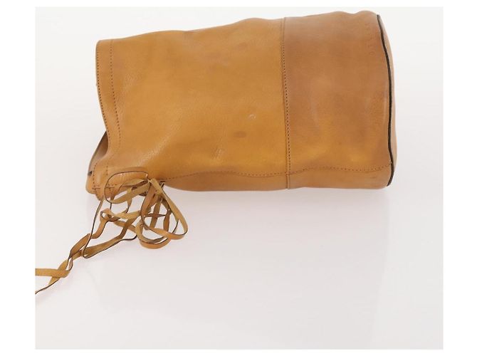 Céline Borsa a Spalla in Pelle Beige Auth BAZ792 - vista 4