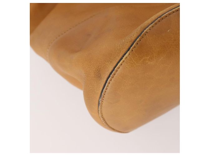 Céline Borsa a Spalla in Pelle Beige Auth BAZ792 - vista 9