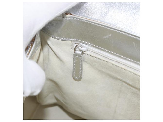 Bulgari BVLGARI Handtasche aus beigem Canvas mit Silber authentisch ka4005 - Ansicht 22