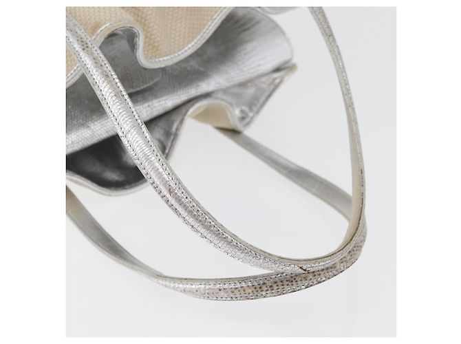 Bulgari BVLGARI Handtasche aus beigem Canvas mit Silber authentisch ka4005 - Ansicht 7