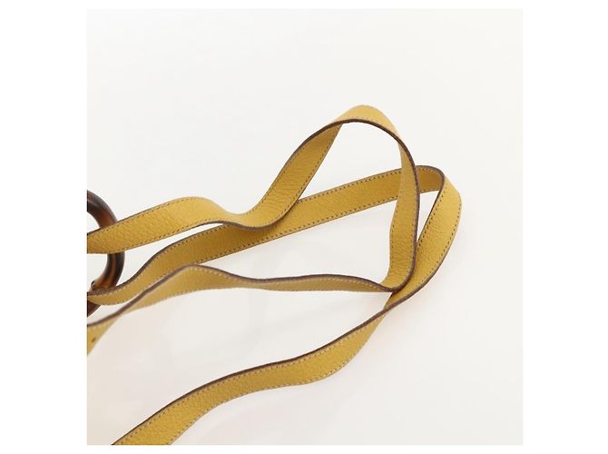 Bamboo Zaino in Bambù GUCCI Camoscio Giallo Oro 003 1705 0030 Auth YKZ1234 D'oro - vista 14