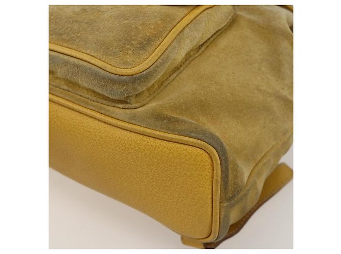 Bamboo Zaino in Bambù GUCCI Camoscio Giallo Oro 003 1705 0030 Auth YKZ1234 D'oro - vista 15