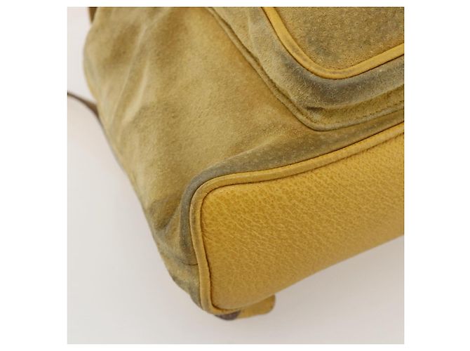 Bamboo Zaino in Bambù GUCCI Camoscio Giallo Oro 003 1705 0030 Auth YKZ1234 D'oro - vista 16