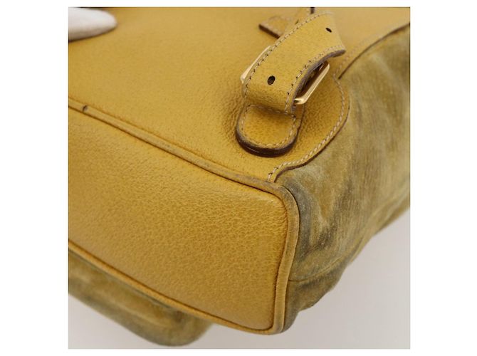 Bamboo Zaino in Bambù GUCCI Camoscio Giallo Oro 003 1705 0030 Auth YKZ1234 D'oro - vista 17