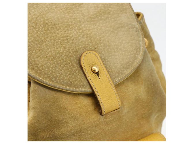 Bamboo Zaino in Bambù GUCCI Camoscio Giallo Oro 003 1705 0030 Auth YKZ1234 D'oro - vista 19