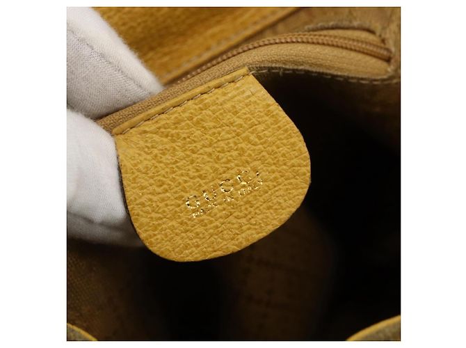Bamboo Zaino in Bambù GUCCI Camoscio Giallo Oro 003 1705 0030 Auth YKZ1234 D'oro - vista 20