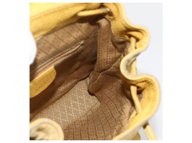 Bamboo Zaino in Bambù GUCCI Camoscio Giallo Oro 003 1705 0030 Auth YKZ1234 D'oro - vista 21
