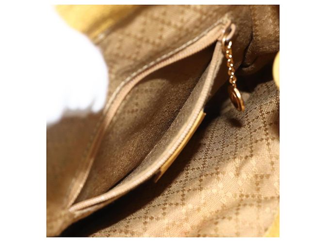 Bamboo Zaino in Bambù GUCCI Camoscio Giallo Oro 003 1705 0030 Auth YKZ1234 D'oro - vista 24