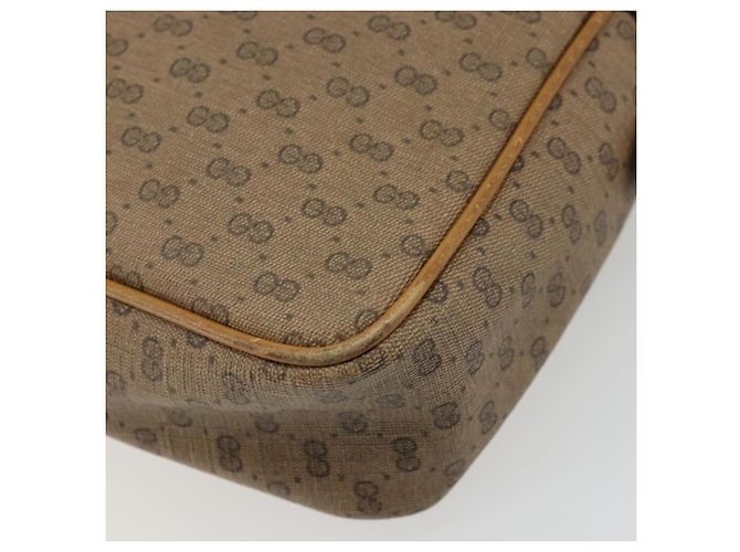Gucci Borsa a Spalla Micro GG Supreme PVC Beige Oro 007 904 0008 Auth ka3952 D'oro - vista 15