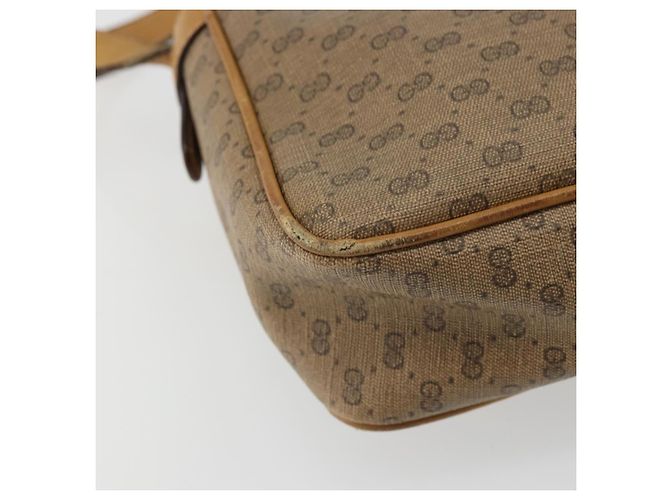 Gucci Borsa a Spalla Micro GG Supreme PVC Beige Oro 007 904 0008 Auth ka3952 D'oro - vista 16