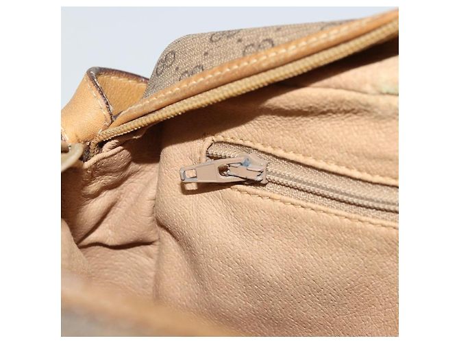 Gucci Borsa a Spalla Micro GG Supreme PVC Beige Oro 007 904 0008 Auth ka3952 D'oro - vista 21