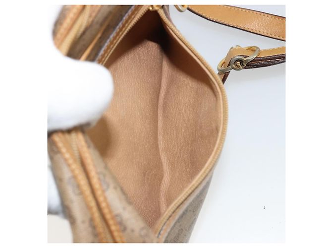 Gucci Borsa a Spalla Micro GG Supreme PVC Beige Oro 007 904 0008 Auth ka3952 D'oro - vista 24