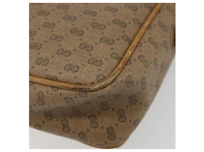 Gucci Borsa a Spalla Micro GG Supreme PVC Beige Oro 007 904 0008 Auth ka3952 D'oro - vista 9