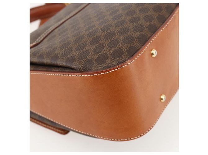 Céline Borsa a mano in tela Macadam CELINE in pelle PVC 2 in 1 marrone oro Auth YKZ1558A - vista 19