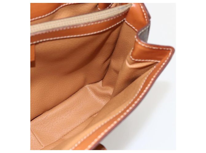 Céline Borsa a mano in tela Macadam CELINE in pelle PVC 2 in 1 marrone oro Auth YKZ1558A - vista 23