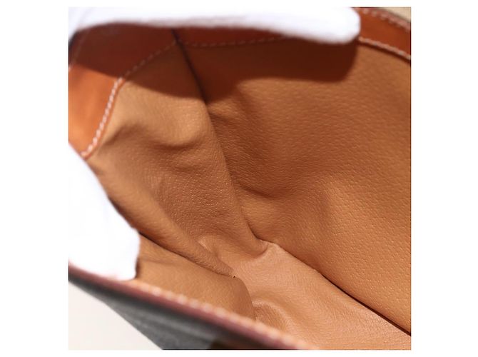 Céline Borsa a mano in tela Macadam CELINE in pelle PVC 2 in 1 marrone oro Auth YKZ1558A - vista 24