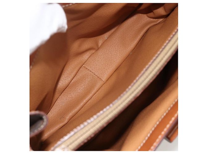 Céline Borsa a mano in tela Macadam CELINE in pelle PVC 2 in 1 marrone oro Auth YKZ1558A - vista 27