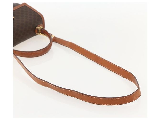 Céline Borsa a mano in tela Macadam CELINE in pelle PVC 2 in 1 marrone oro Auth YKZ1558A - vista 8