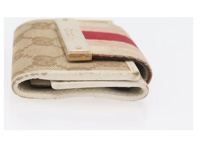 Gucci Estuche para llaves GG Canvas 2 Set Beige Oro Auth ti3906 Dorado - vista 11