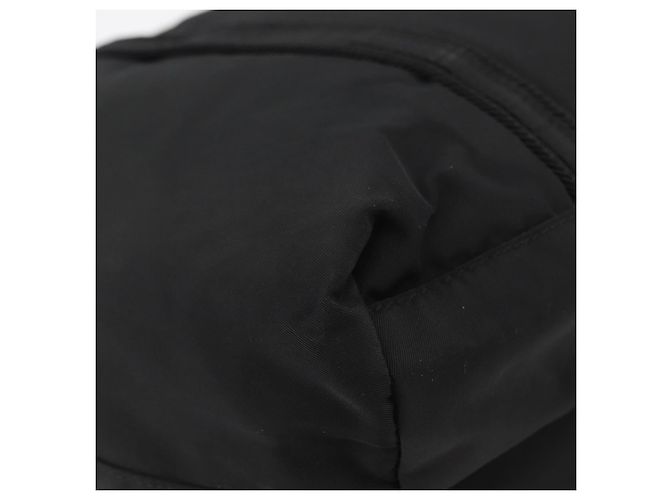 PRADA Bolsa de mão em nylon preto prata Auth 175699 - vista 16
