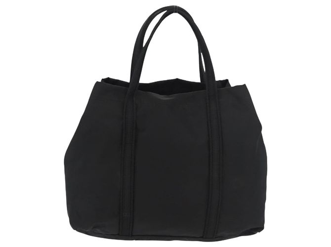 PRADA Bolsa de mão em nylon preto prata Auth 175699 - vista 2