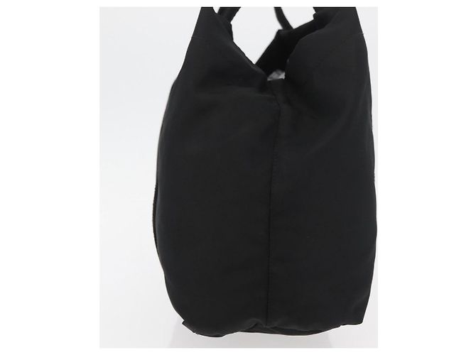 PRADA Bolsa de mão em nylon preto prata Auth 175699 - vista 4
