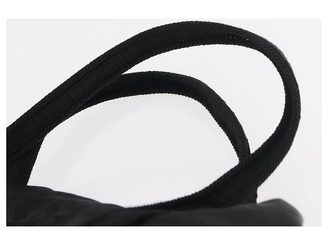 PRADA Bolsa de mão em nylon preto prata Auth 175699 - vista 8