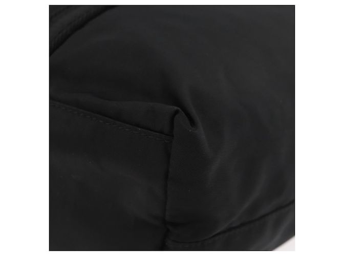 PRADA Bolsa de mão em nylon preto prata Auth 175699 - vista 9