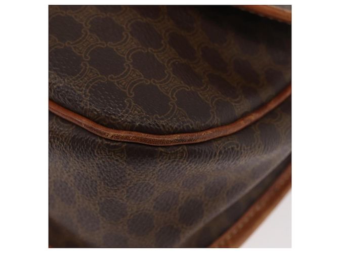 16 Céline Borsa a Spalla in Tela Macadam CELINE in Pelle PVC Marrone Oro Auth ka3857 D'oro - vista 15