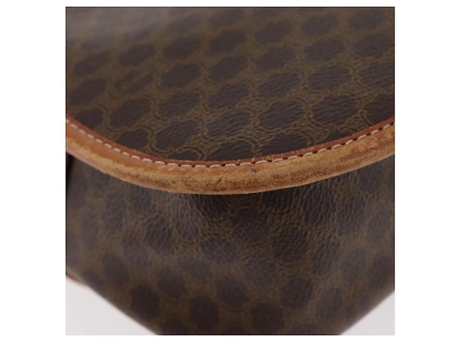 16 Céline Borsa a Spalla in Tela Macadam CELINE in Pelle PVC Marrone Oro Auth ka3857 D'oro - vista 16