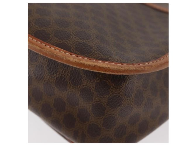 16 Céline Borsa a Spalla in Tela Macadam CELINE in Pelle PVC Marrone Oro Auth ka3857 D'oro - vista 17
