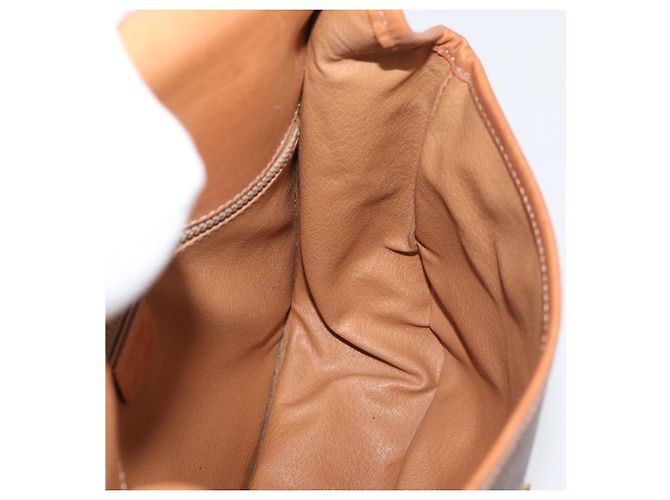 16 Céline Borsa a Spalla in Tela Macadam CELINE in Pelle PVC Marrone Oro Auth ka3857 D'oro - vista 20