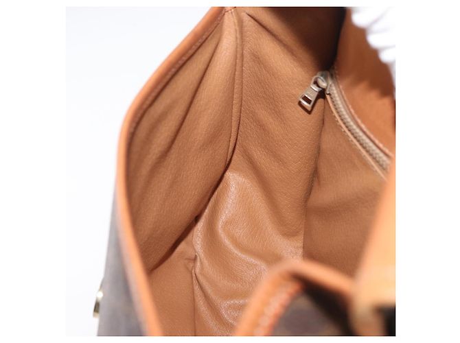 16 Céline Borsa a Spalla in Tela Macadam CELINE in Pelle PVC Marrone Oro Auth ka3857 D'oro - vista 21