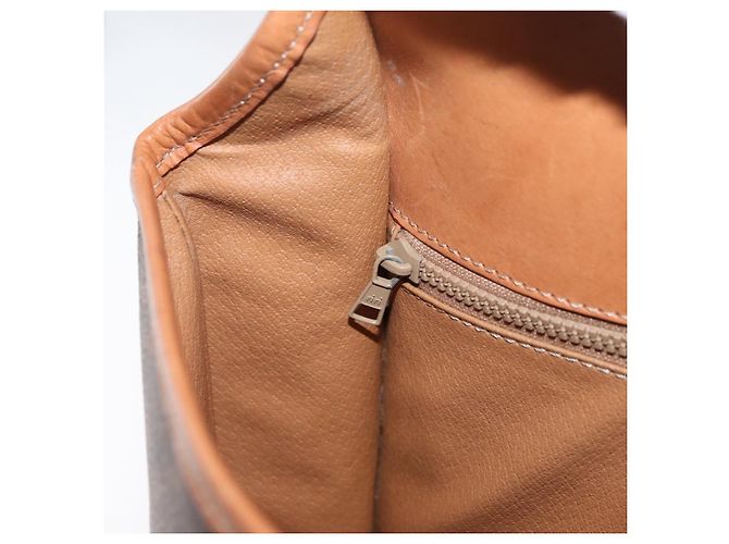 16 Céline Borsa a Spalla in Tela Macadam CELINE in Pelle PVC Marrone Oro Auth ka3857 D'oro - vista 22