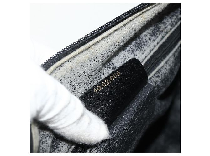 Borsa Boston in PVC nero e oro della linea Sherry GG Supreme di GUCCI 40 02 006 Auth 176475 D'oro - vista 12