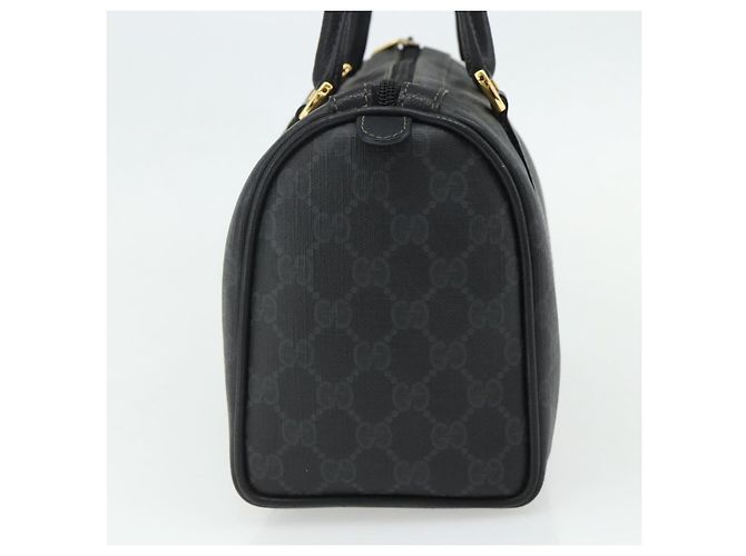 Borsa Boston in PVC nero e oro della linea Sherry GG Supreme di GUCCI 40 02 006 Auth 176475 D'oro - vista 4