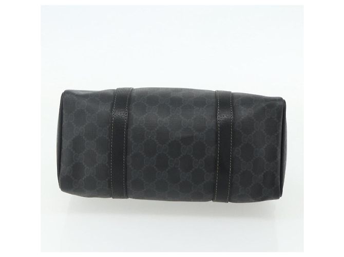 Borsa Boston in PVC nero e oro della linea Sherry GG Supreme di GUCCI 40 02 006 Auth 176475 D'oro - vista 5