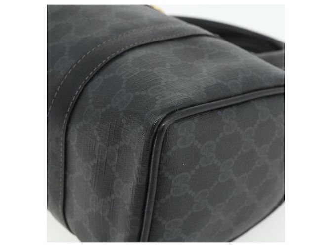 Borsa Boston in PVC nero e oro della linea Sherry GG Supreme di GUCCI 40 02 006 Auth 176475 D'oro - vista 9
