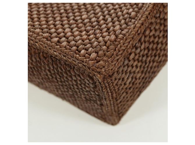 Borsa LOEWE Font Tote Small Suna Fujita Collaboration in rafia 2 in 1 Auth YKZ1552SAM Marrone Argento - vista 18