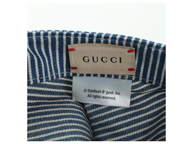 Cappello GUCCI in cotone blu Auth BA12082A - vista 12