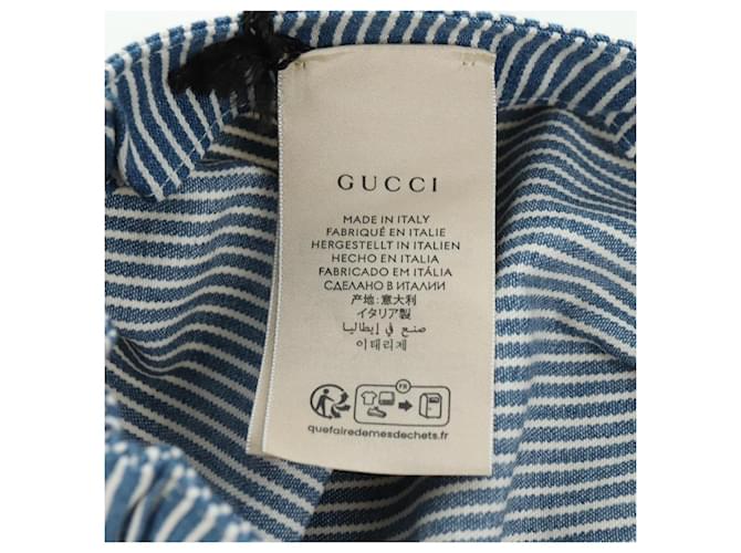 Cappello GUCCI in cotone blu Auth BA12082A - vista 14