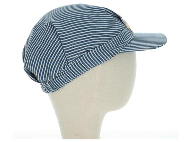 Cappello GUCCI in cotone blu Auth BA12082A - vista 4