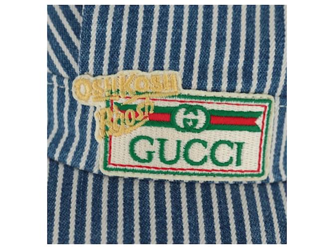 Cappello GUCCI in cotone blu Auth BA12082A - vista 6
