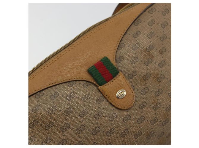 Borsa Sherry Line in PVC Beige e Oro Micro GG Supreme di GUCCI 89 02 018 Auth 175371 D'oro - vista 18