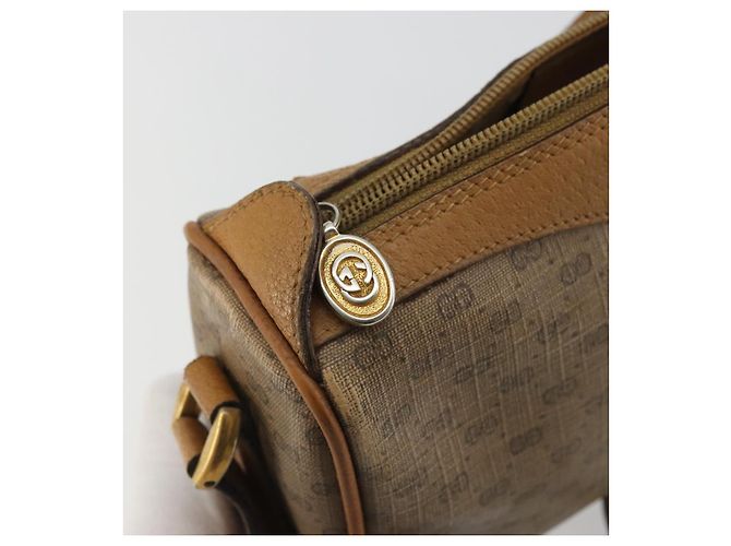 Borsa Sherry Line in PVC Beige e Oro Micro GG Supreme di GUCCI 89 02 018 Auth 175371 D'oro - vista 19