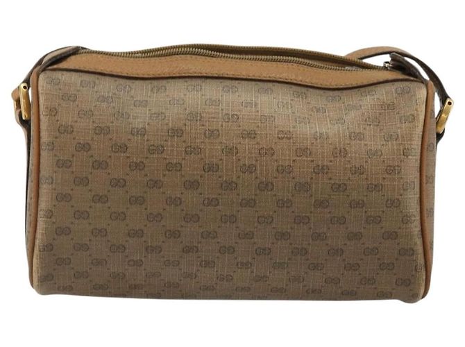 Borsa Sherry Line in PVC Beige e Oro Micro GG Supreme di GUCCI 89 02 018 Auth 175371 D'oro - vista 2